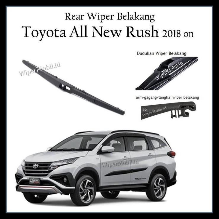 DISKON SET WIPER MOBIL TOYOTA ALL NEW RUSH 2018 2019 2020 2021 2022 FRAMELESS