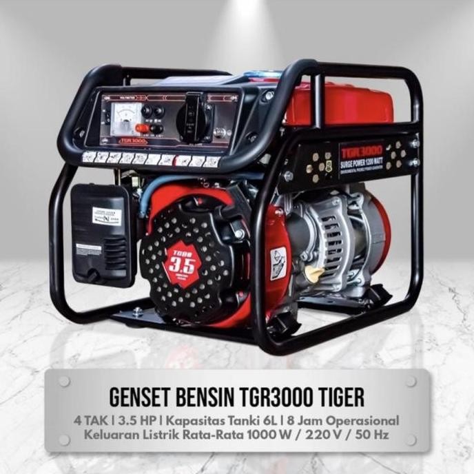 Genset Tiger 1200 Watt Tgr 3000 Tgr3000 Generator Listrik 4 Tak