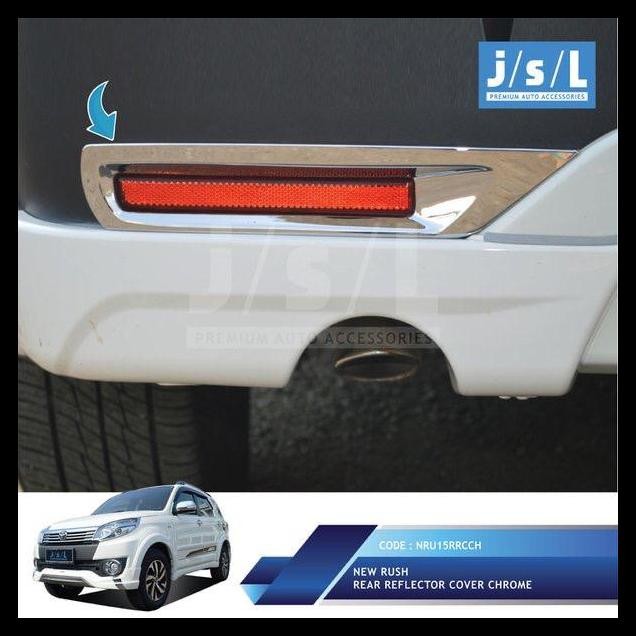 TERBARU COVER RING GARNISH REFLEKTOR BEMPER BELAKANG NEW RUSH 2PCS JSL 