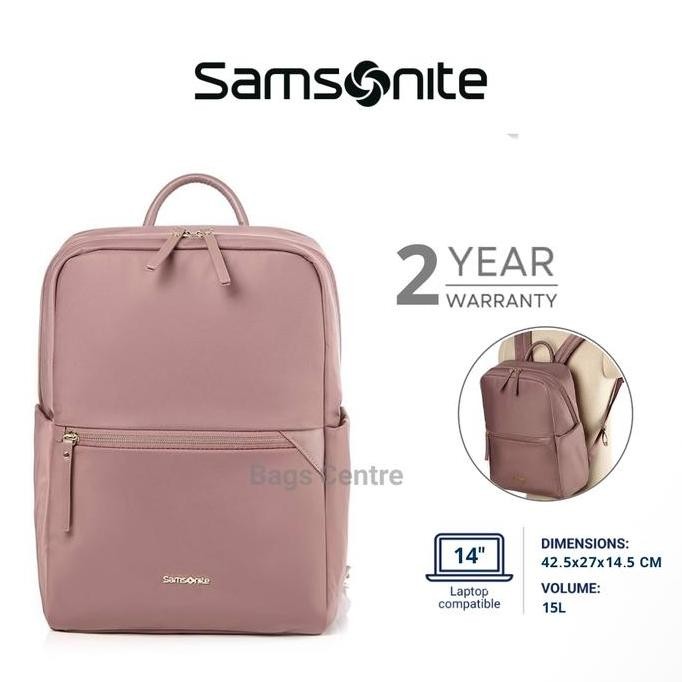 Ransel Samsonite Prudence Eco Women Laptop Backpack 14.1" - Rose