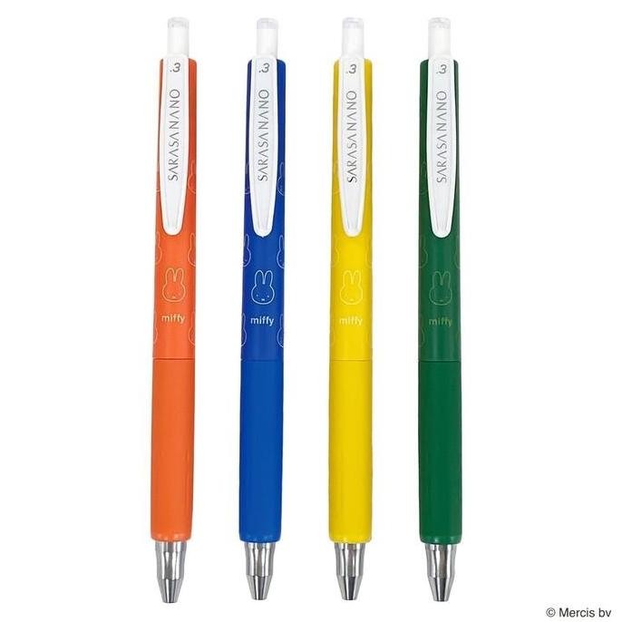 

Zebra Sarasa Nano Miffy Boris 0.3Mm Vintage Basic Colors Gel Ink Pen With Urufuwa Cushion Limited Edition New Stok