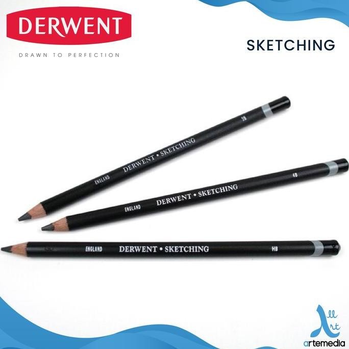 

Pensil Gambar Derwent Sketching Pencil 6 Metal Tin Drawing New Stok