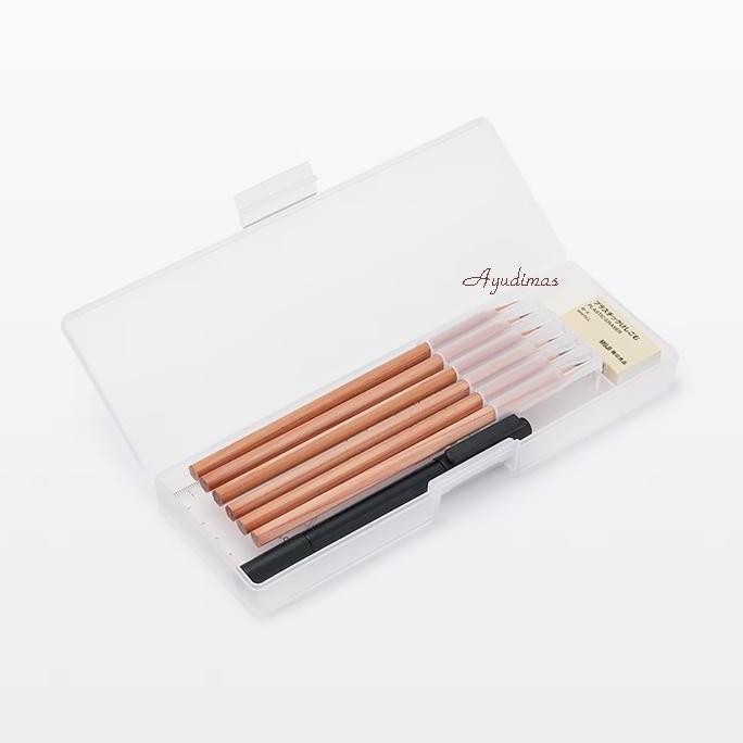 

Muji Pp Pencil Case Wirh Divider N Removable Pen Holder - Kotak /Tempat Pensil New Stok