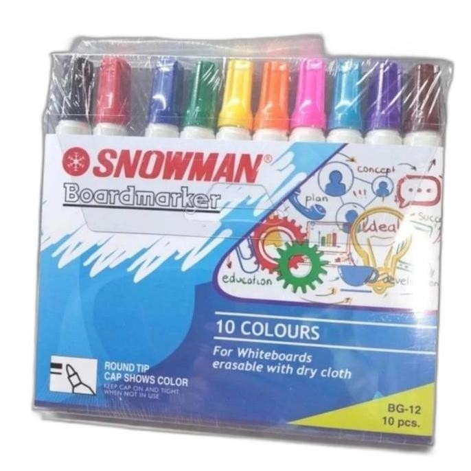 

Spidol Whiteboard 10 Warna Bg-12 (Non Permanent) New Stok