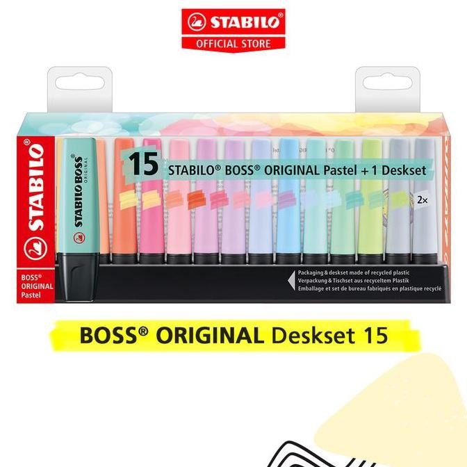 

Stabilo Boss Original Pastel Deskset 15 / Limited Edition / Highligher New Stok