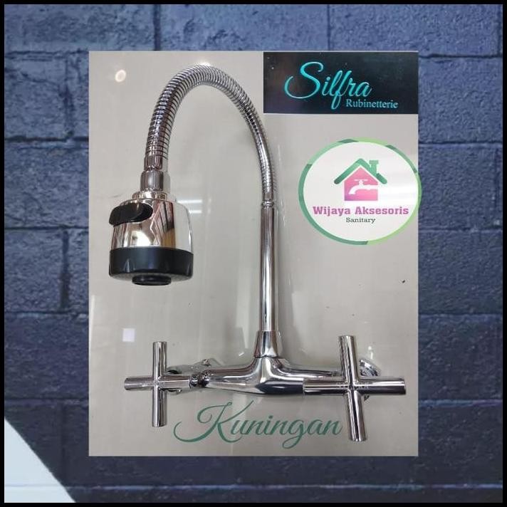 Kran Cuci Piring Panas Dingin/Kran Tembok Dapur Silfra Panas Dingin