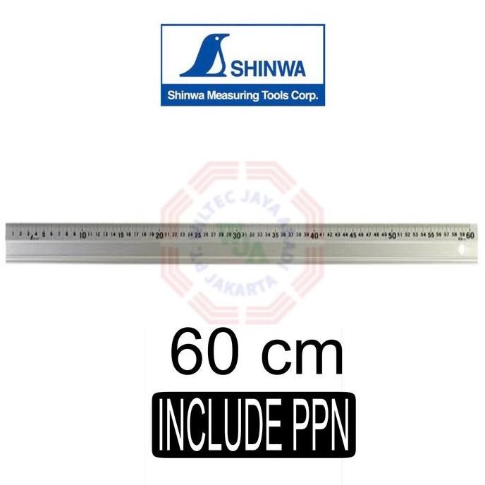 

Shinwa - 65436 Penggaris Alumunium 60Cm / Anti Slip Ruler 600Mm New Stok