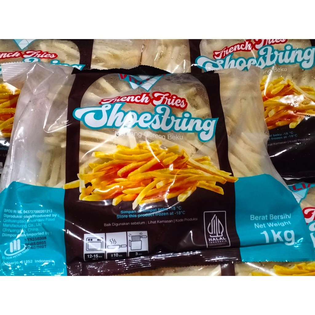 

VITALIA SHOESTRING FRENCH FRIES 1KG DAN SEKILO KENTANG GORENG FROZEN 1000GR TERMURAH