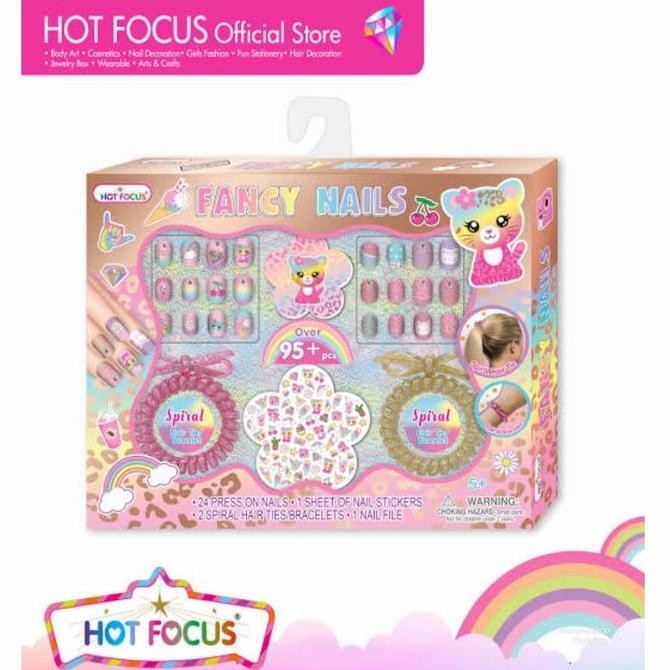 Kuku Palsu Anak Cat Kucing Fancy Nails Ikat Rambut plus Sticker Kuku