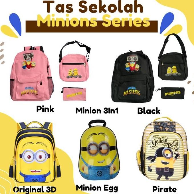 Tas Ransel Karakter Minion Minions Series Tas Sekolah Anak Laki Laki