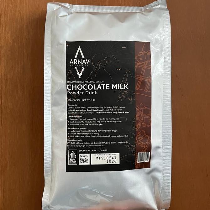 

Arnav Powder Drink Chocolate Milk - Bubuk Minuman Cokelat Susu 1 Kg TEG