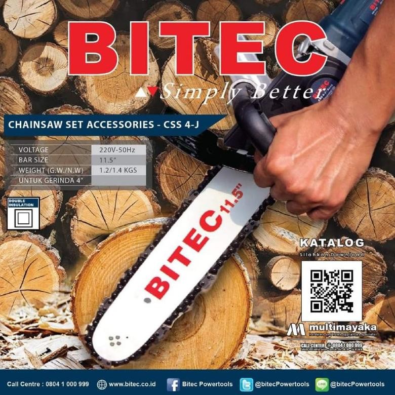 Adaptor Chainsaw Mesin Gerinda BITEC 11.5" Gergaji Potong Kayu BITEC Profesional