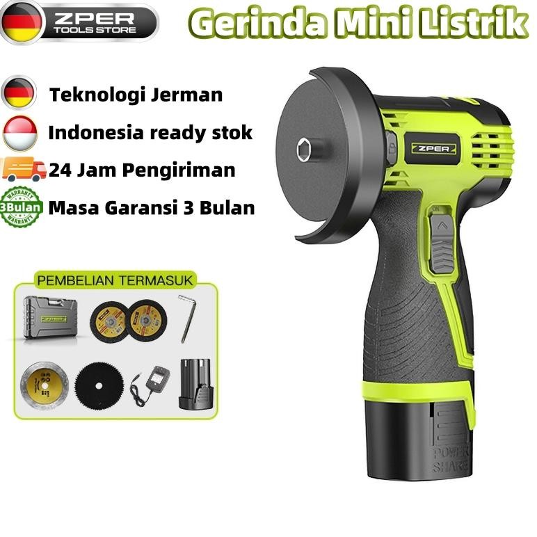 Gerinda Mini Listrik Mesin Gerinda Tangan Mini Cordless Angle Grinder Alat Pemotong Elektrik