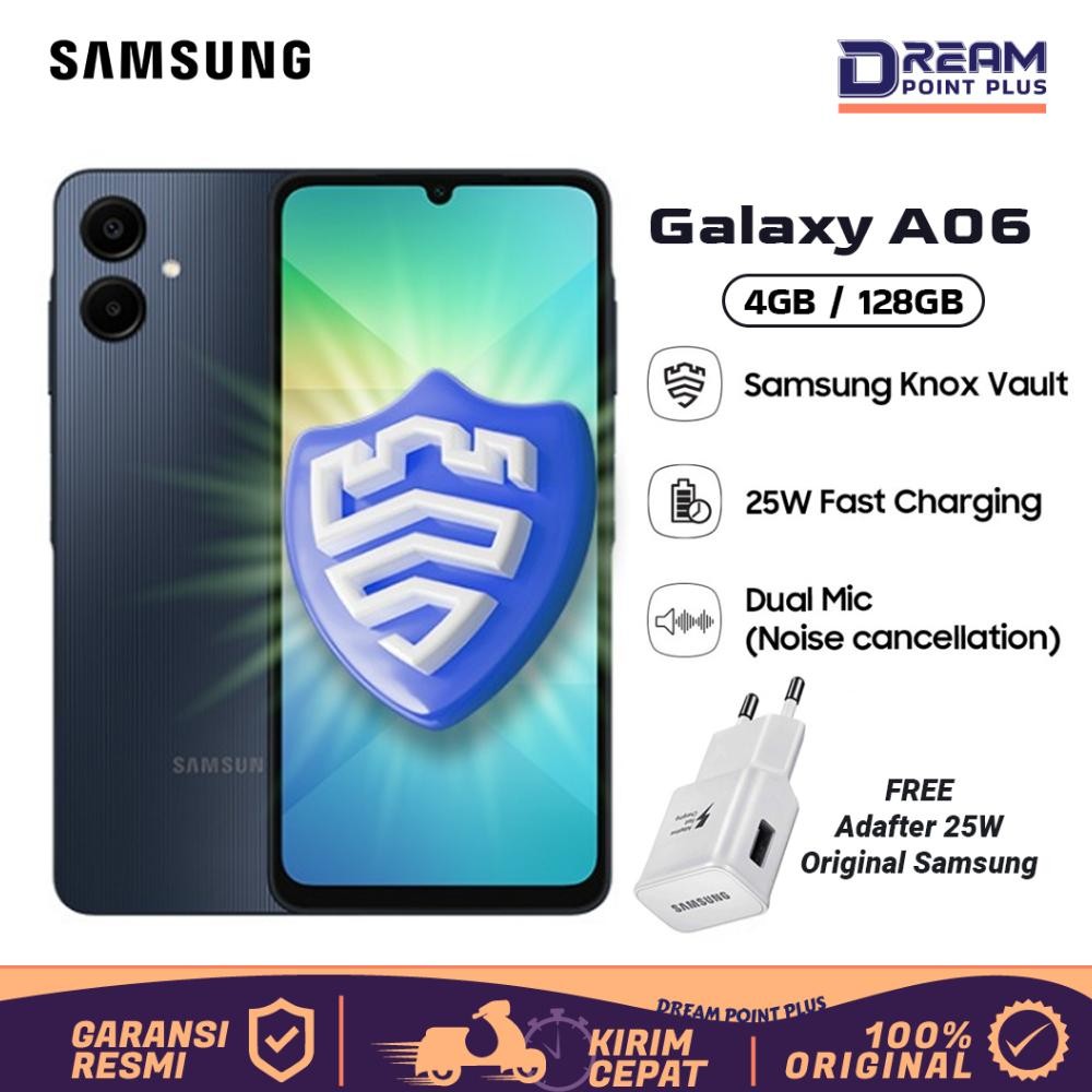 Samsung Galaxy A06 [4GB+64GB] [4GB+128GB] Mediatek Helio G85 5000 mAh Garansi Resmi 1 Tahun DiM
