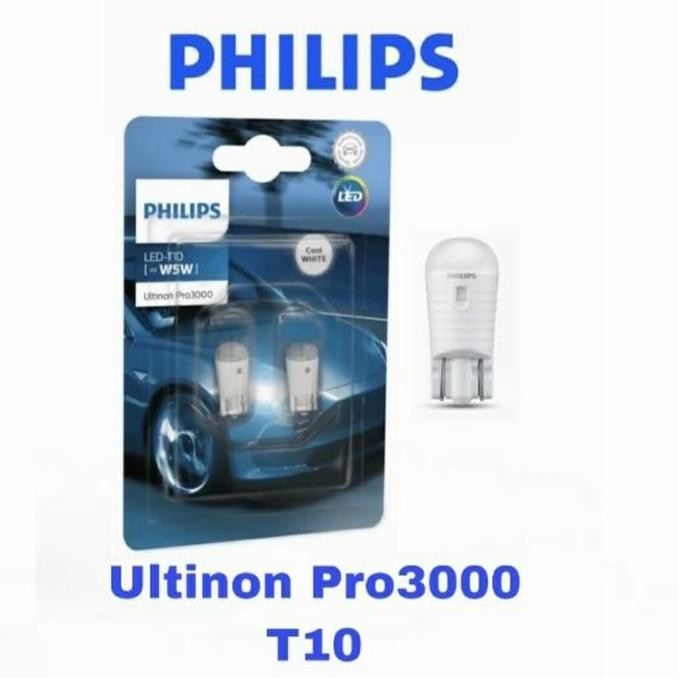 Lampu LED Senja Motor Philips T10 Pure White Super Terang