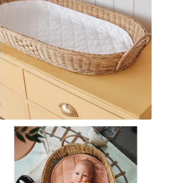 Keranjang Rotan Oval Tempat Bayi Bsize