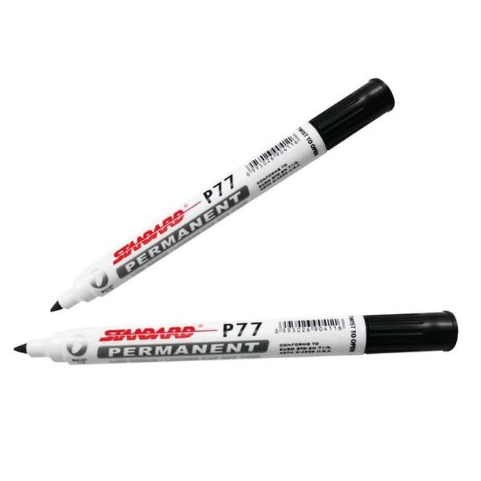 

Standard P77 Permanen Marker / Spidol Hitam, Biru, Merah (12 Pcs) New Stok
