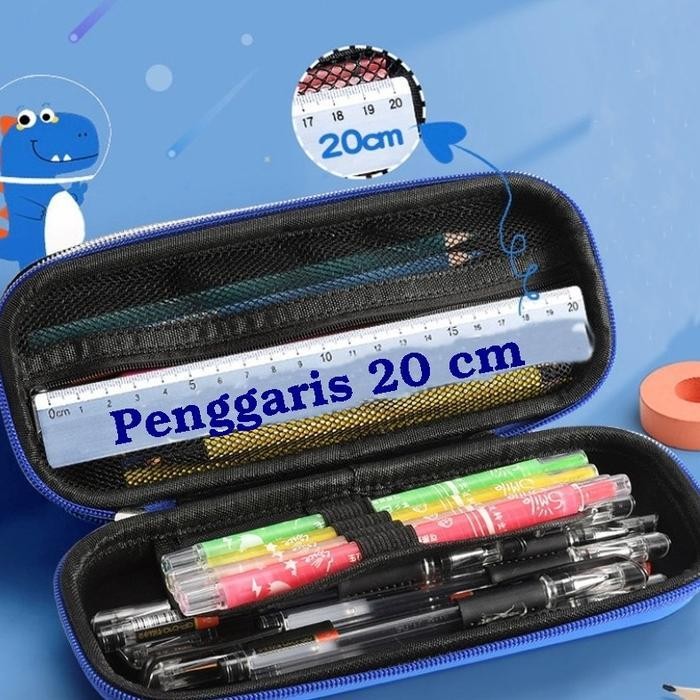 

EMS Tempat pensil Kotak pensil 3D Timbul Hardcase Hardtop Waterproof Astronot Rocket Unicorn Kelinci Stationery