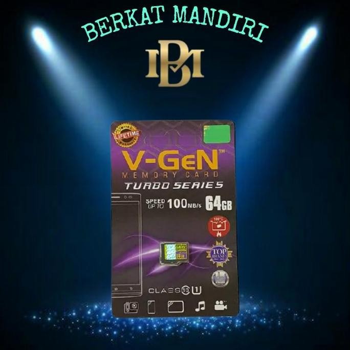 NEW Kartu Memori 64GB V-Gen Turbo Series Class 10 | Micro SD 64 GB Class10