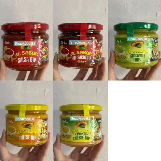 

ELSABOR CHEESE DIP / SALSA DIP / HOT SALSA DIP / JALAPENO / GUACAMOLE - EL SABOR TACO