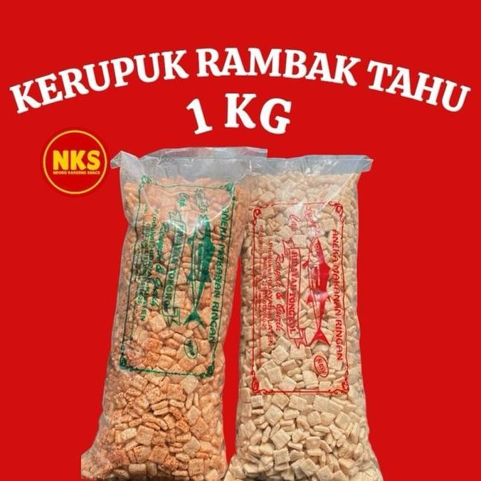

Kerupuk Kotak Rambak Tahu/Cemilan Medan 1Kg Nks- Food Camilan Snack Pedas Asin Keripik Makanan