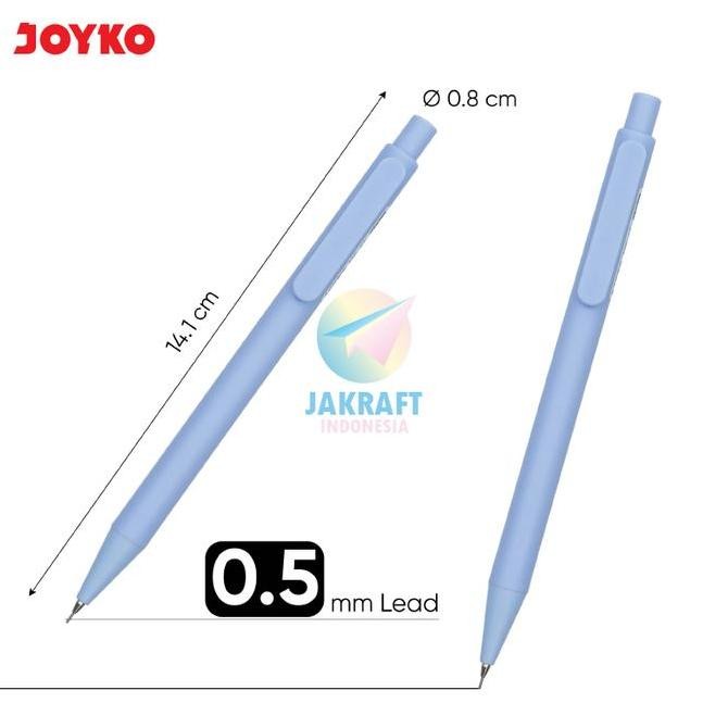 

(36 Pcs) Pensil Mekanik 2B Joyko Mp-64 Soft Color 0.5 Mm Retractable Mechanical Pencil | Box New Stok