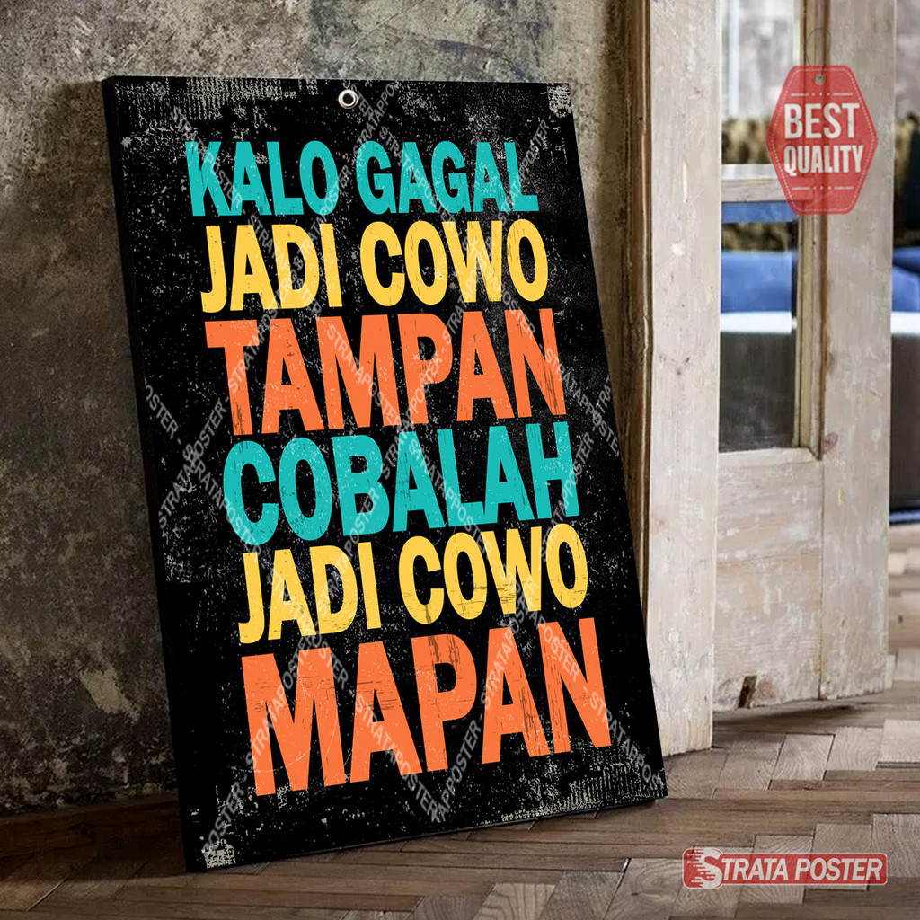 Hiasan dinding kata kata motivasi Poster kamar aesthetic