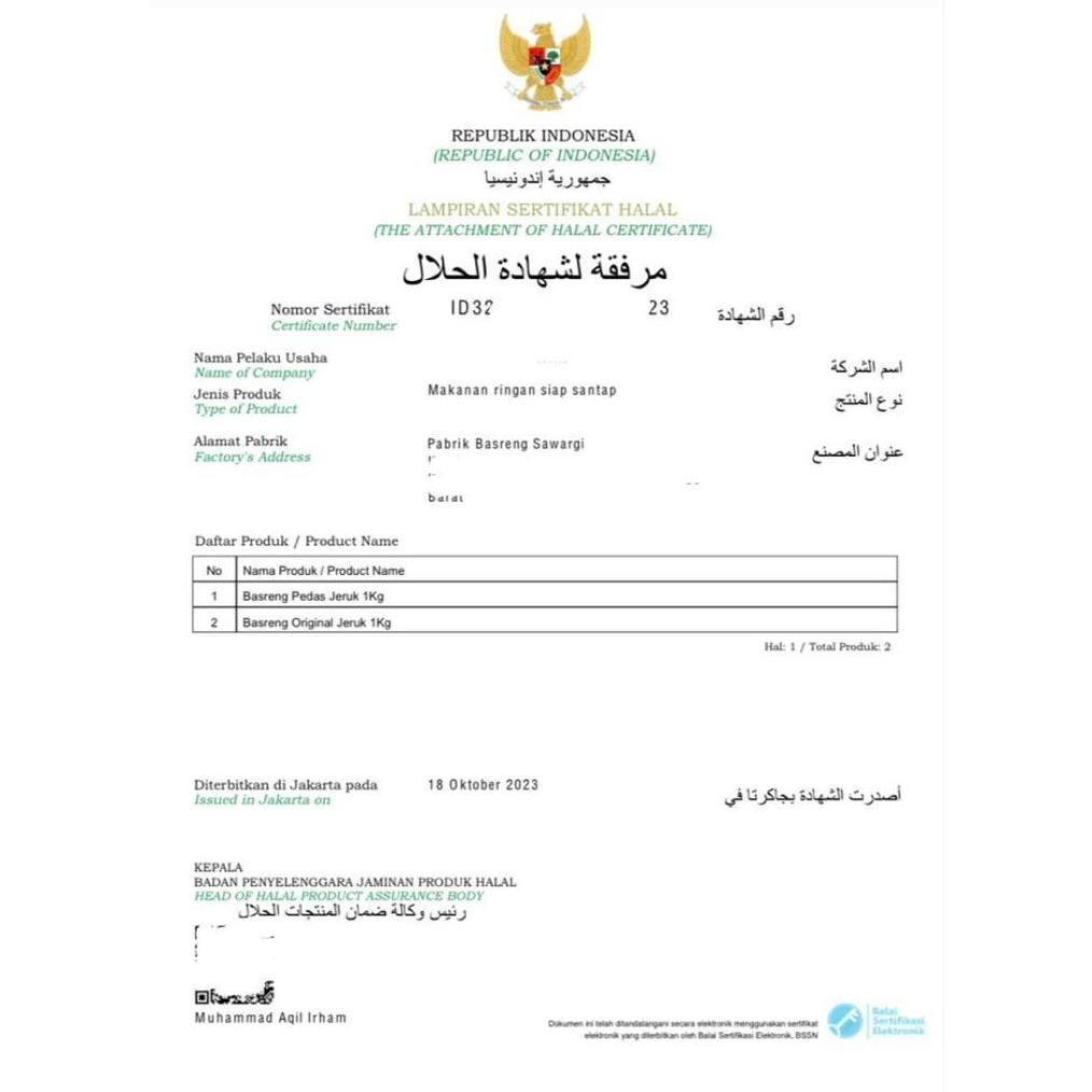 

Sale Basreng Stik 1Kg Viral Pedas Daun Jeruk Bumbu Melimpah Ty-65