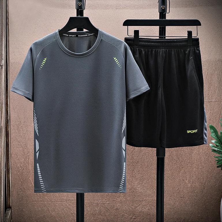 KAMB setelan baju olahraga pria jersey running badminton original dry fit