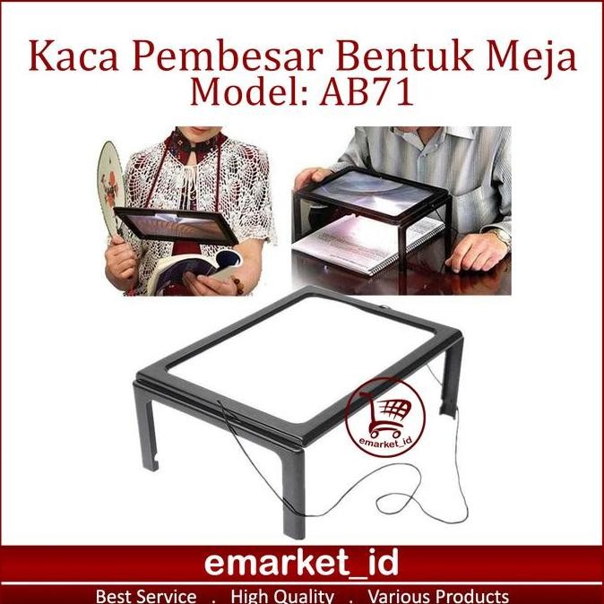 

Kaca Pembesar Bentuk Meja Led Ab71 / Magnifier Untuk Reparasi Baca New Stok