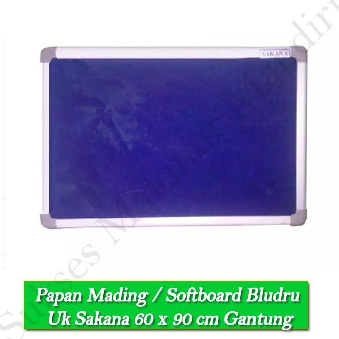 

Papan Mading / Softboard Bludru Sakana 60 X 90 Cm Gantung New Stok