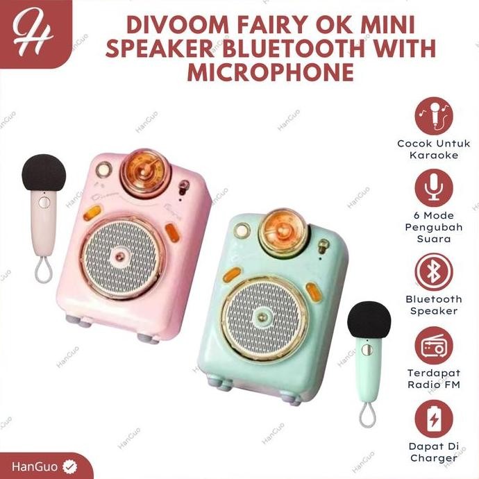 DIVOOM FAIRY OK Speaker Bluetooth + Mic Portable Mini Karaoke