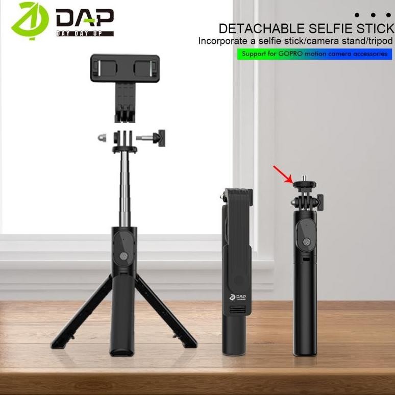 Cod Dap Dh-P01 Selfie Stick Tongsis Bluetooth Tripod 3 In 1 / Tongsis Hp T Jak-127