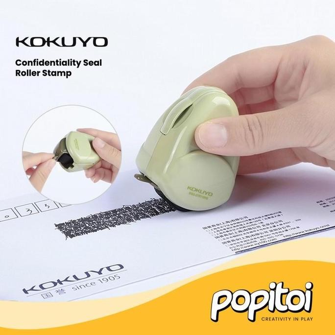 

Kokuyo Confidentiality Seal Roller Stamp Stempel Anti Privacy Pelindung Informasi Paket Resi New Stok