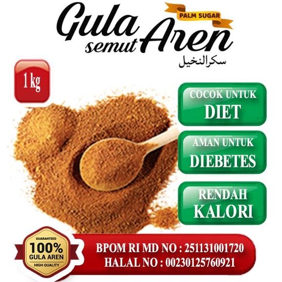 

Eelic Pondok Aren Gula Aren Bubuk Asli Grade A 1Kg Gula Aren Semut Brown Sugar Asli Palm Sugar Bpom Halal Mui Im31