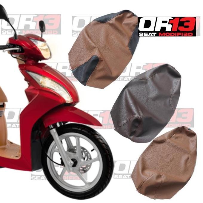 [BATORE] KULIT JOK CUSTOM BAHAN MBTECH HONDA SPACY WARNA COKLAT