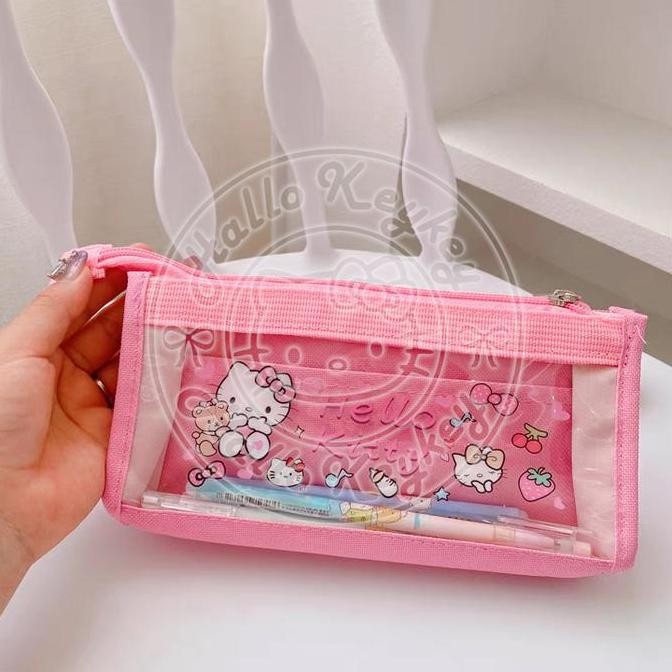 

Tempat Pensil Sekat 6 Hello Kitty Melody Kuromi Cinnamoroll New Stok