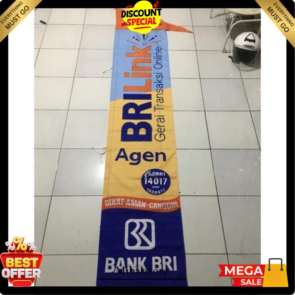 Umbul Umbul Agen Brilink Ukuran : 60X300Cm Termurah Banget