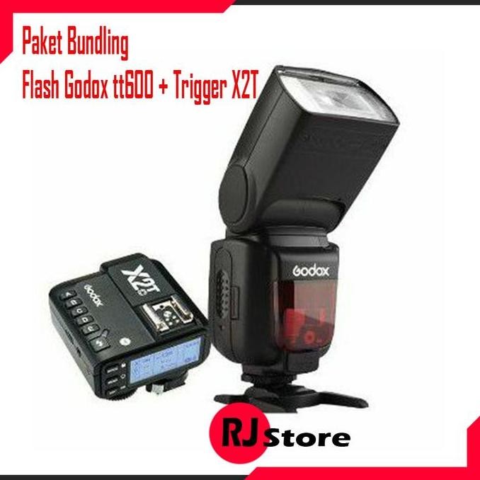 Paket Speedlite Flash Godox Tt600 Tt 600 Universal + Trigger Godox X2T