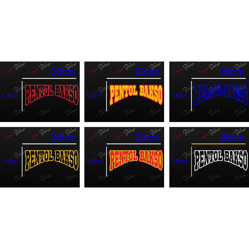 

Sticker Cutting TULISAN PENTOL BAKSO