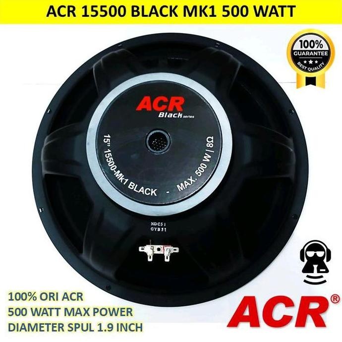 TERMURAH - Speaker ACR 15 inch 15500 Black MK1 Series /Speaker ACR 15" 15500 MK1 Black
