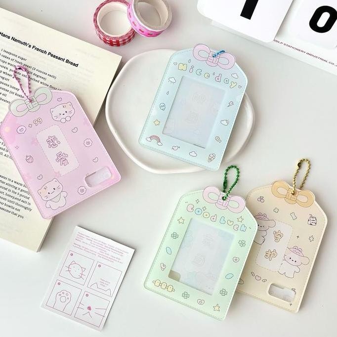 

[TS] RIBBON CUTIE ACRYLIC PHOTOCARD HOLDER KPOP TRANSPARENT CLEAR ACRYLIC ID CARD ACRYLIC FRAME BINGKAI FOTO CAHOL