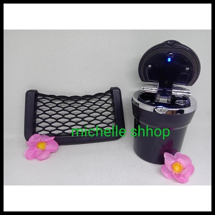 BEST DEAL ASBAK ROKO PORTABLE + KANTONG JARING HP KECIL MOBIL PAJERO SPORT 