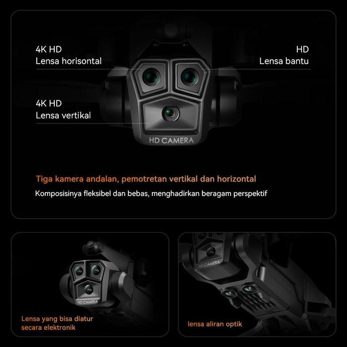 ready K10ProMax Drone With Camera 4k Professional Three Camer 8k UAV Optical Flow Obstacle Avoidance