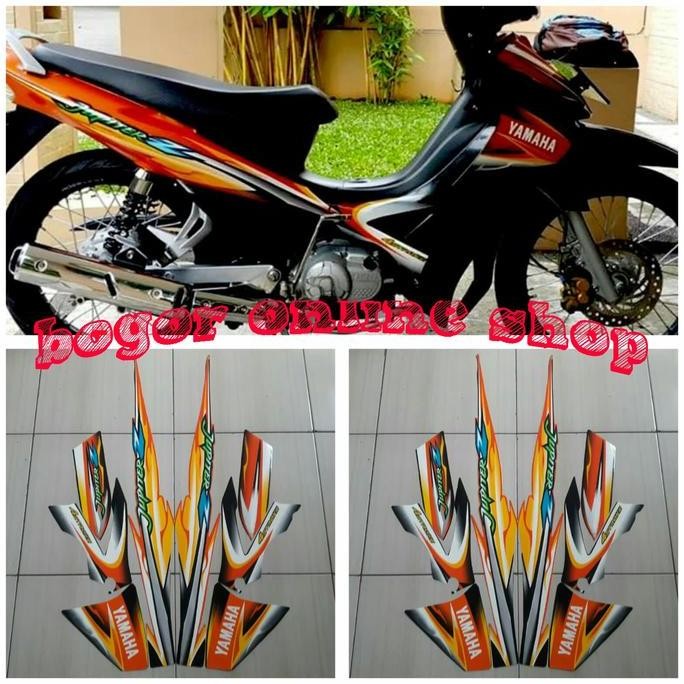 stiker striping motor jupiter z 2005 orange