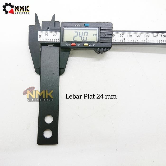 Pdp Breket Knalpot Plat Besi Tebal Lubang 10Mm Lurus Universal Motor