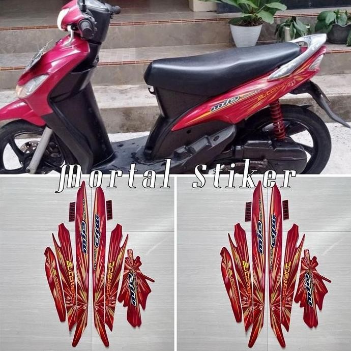 STIKER STRIPING LIS LES BODY MOTOR MIO SMILE 2008 2009 MIO SPORTY