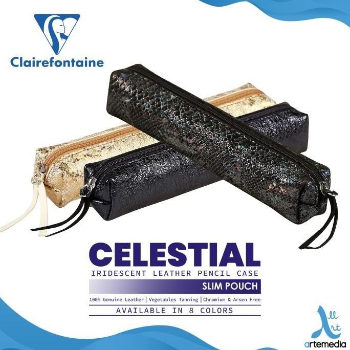 

Tempat Pensil Clairefontaine Celestial Slim Pouch Leather Pencil Case New Stok