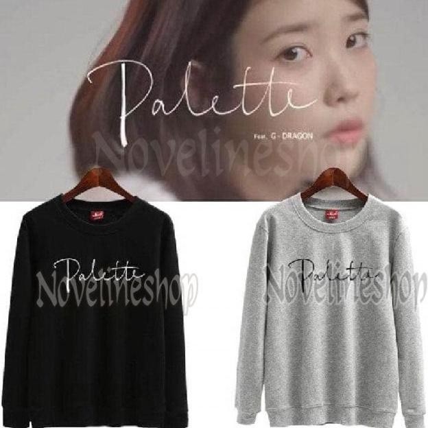 Sweater Palette Iu Feat G Dragon Peaceminusone Basic Kpop Korean Style Premium Fleece M-Xxl