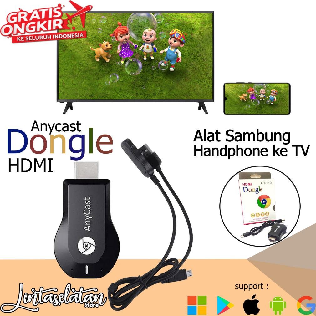 Screen rroring Anycast Dongle Wifi HD Display Receiver Menyambungkan Hp Ke Tv HD